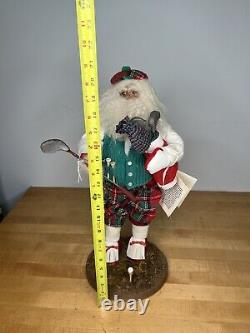 Vintage Handmade Santa Clause Christmas Statue Figure McNamara Florist Golfing