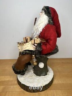 Vintage Handmade Santa Clause Christmas Statue Figure McNamara Florist Holiday 6