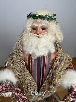 Vintage Handmade Santa Clause Christmas Statue Figure McNamara Florist Holiday 8