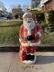 Vintage Hard Plastic Blow Mold Santa Claus Christmas Figure Decoration 59 Inches
