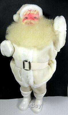 Vintage Harold Gale 15 Santa Claus Christmas Plush Figure White Velvet Suit