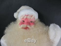 Vintage Harold Gale 15 Santa Claus Christmas Plush Figure White Velvet Suit