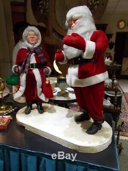 Vintage Harold Gale 40 Mechanical Store Display Mr/Ms Santa Claus