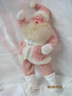 Vintage Harold Gale Mary Kay Christmas pink Velvet Suit Santa Claus 15 #4