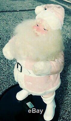 Vintage Harold Gale PINK SANTA Claus 15 Jolly Fellow