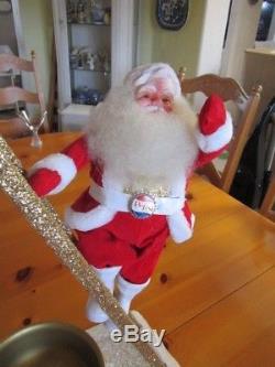 Vintage Harold Gale Pepsi Santa Claus Figure/store Display Santa On Ladder