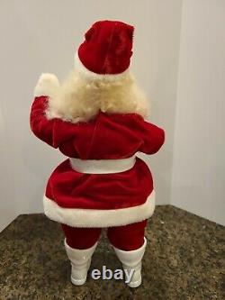 Vintage Harold Gale Santa Claus Christmas Figure Red Velvet Suit 14 Tall 1960's