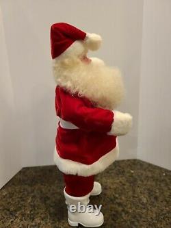 Vintage Harold Gale Santa Claus Christmas Figure Red Velvet Suit 14 Tall 1960's