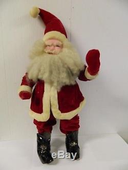 Vintage Harold Gale Santa Claus Red Velvet Suit 25 Tall Store Display