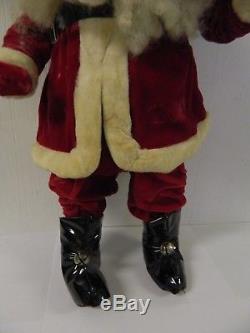 Vintage Harold Gale Santa Claus Red Velvet Suit 25 Tall Store Display