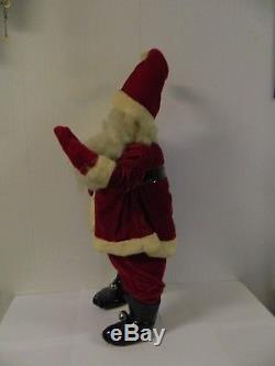 Vintage Harold Gale Santa Claus Red Velvet Suit 25 Tall Store Display