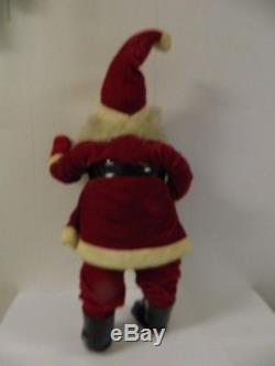Vintage Harold Gale Santa Claus Red Velvet Suit 25 Tall Store Display