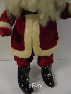 Vintage Harold Gale Santa Claus Red Velvet Suit 25 Tall Store Display
