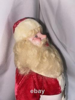 Vintage Harold Gale Santa Claus Red Velvet suit Christmas Figure Very Old