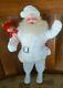 Vintage Harold Gale Santa Claus White Velvet 1959 With Japan Pixie Elf