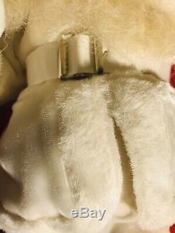 Vintage Harold Gale Santa Claus White Velvet Suit Christmas Display Figure