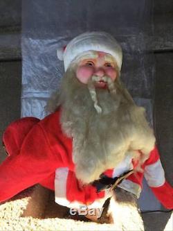 Vintage Harold Gale Santa Claus in Chimney Mechanical Christmas Store Display