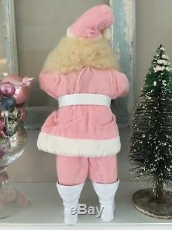 Vintage Harold Gayle Pink Santa Claus Mary Kay Fuzzy Beard Rosy Face PRISTINE