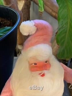 Vintage Harold Gayle Pink Santa Claus Mary Kay Fuzzy Beard Rosy Face PRISTINE