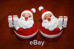 Vintage Holt Howard Santa Claus Candelabra and Salt & Pepper Shakers in the Box