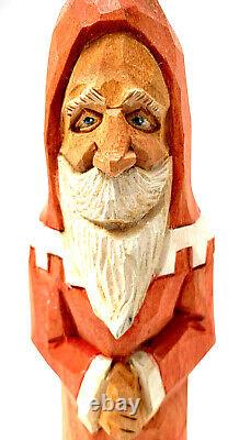 Vintage Johnny Reb Roland Folk Art Handcarved Santa Claus 1992 Vicksburg Ms