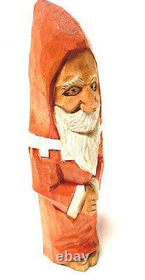 Vintage Johnny Reb Roland Folk Art Handcarved Santa Claus 1992 Vicksburg Ms