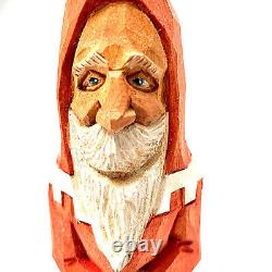 Vintage Johnny Reb Roland Folk Art Handcarved Santa Claus 1992 Vicksburg Ms