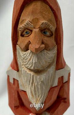 Vintage Johnny Reb Roland Folk Art Handcarved Santa Claus 1992 Vicksburg Ms