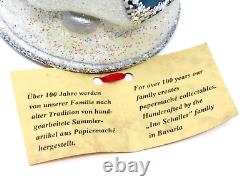 Vintage LE Ino Schaller Candy Box Blue Silver Santa Paper Mache 8.5 Germany New