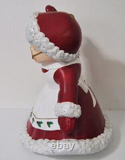 Vintage Large Ceramic Mr & Mrs. Santa Claus Set 20 Inch Tall Atlantic Mold