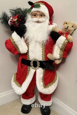 Vintage Large Christmas Santa Claus 3 Feet Tall Free Standing Traditional Decor