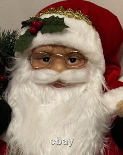 Vintage Large Christmas Santa Claus 3 Feet Tall Free Standing Traditional Decor