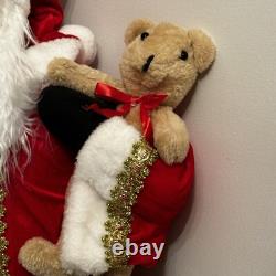 Vintage Large Christmas Santa Claus 3 Feet Tall Free Standing Traditional Decor
