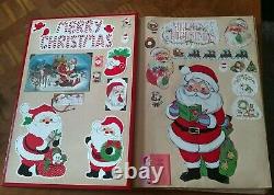 Vintage Large Christmas Santa Claus Scrapbook 193 Pcs