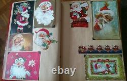 Vintage Large Christmas Santa Claus Scrapbook 193 Pcs