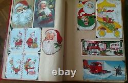 Vintage Large Christmas Santa Claus Scrapbook 193 Pcs