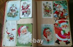 Vintage Large Christmas Santa Claus Scrapbook 193 Pcs