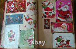 Vintage Large Christmas Santa Claus Scrapbook 193 Pcs