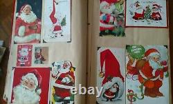 Vintage Large Christmas Santa Claus Scrapbook 193 Pcs