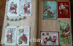 Vintage Large Christmas Santa Claus Scrapbook 193 Pcs