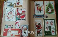 Vintage Large Christmas Santa Claus Scrapbook 193 Pcs