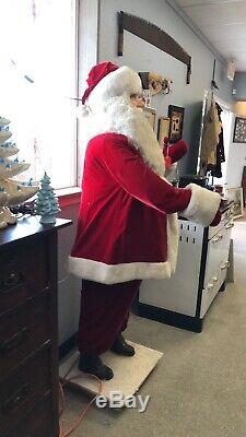 Vintage Large HOWARD GALE Animated Motorized Department Store Santa Claus