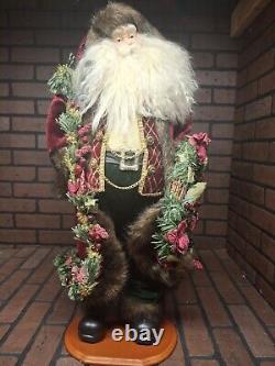 Vintage Large Intricate Santa Clause Saint Nicholas Figure Decoration 28