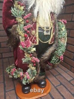 Vintage Large Intricate Santa Clause Saint Nicholas Figure Decoration 28