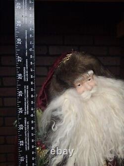 Vintage Large Intricate Santa Clause Saint Nicholas Figure Decoration 28