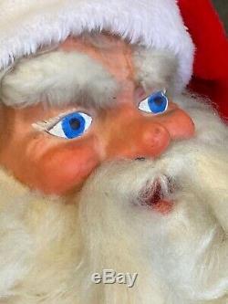 Vintage Large Store Display Seated Santa Claus Paper Mache 36 Tall