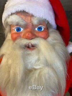 Vintage Large Store Display Seated Santa Claus Paper Mache 36 Tall