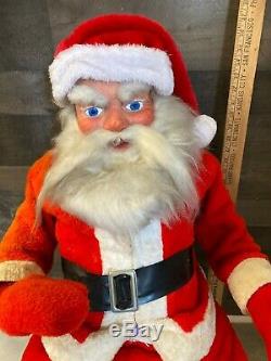 Vintage Large Store Display Seated Santa Claus Paper Mache 36 Tall