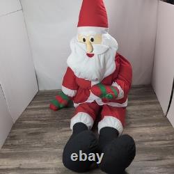 Vintage Lillian Vernon Style Santa Life Size XL Plush Sitting Figure 6ft Tall