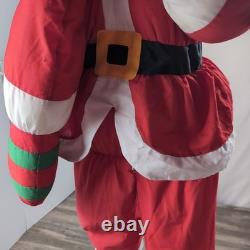 Vintage Lillian Vernon Style Santa Life Size XL Plush Sitting Figure 6ft Tall